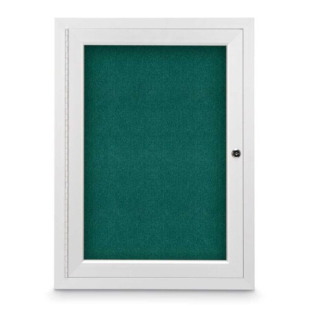 United Visual Products Sliding Door Indoor Enclosed Corkboard, 7 UV9028ACSH-GOLD-KEYLIME
